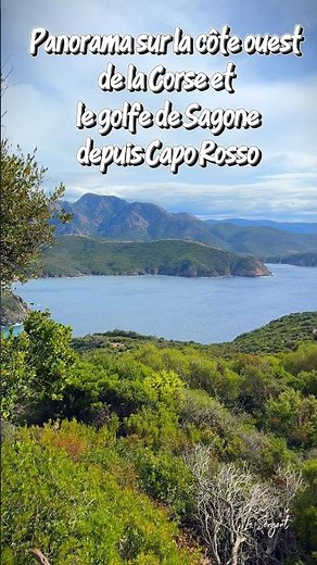 Panorama of Capo Rosso towards the Sanguinaires Islands Cargèse Gulf of Sagone in South Corsica