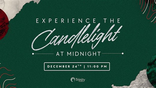 Christmas isn’t easy for everyone — and if that’s you, you’re not alone. Sometimes the light we pray for shows up through people… through a smile, a song, a candle beside yours. This Christmas Eve, come find a place to belong. Christmas Eve Candlelight Service • Dec 24 · 11PM Experience the wonder of His light — and the warmth of His people. | Trinity Church