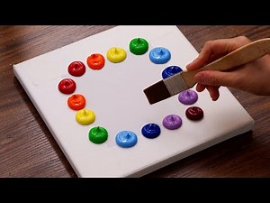 Easy Flowers Field Acrylic Painting Tutorial｜Painting For Beginners (1480)｜ASMR Art