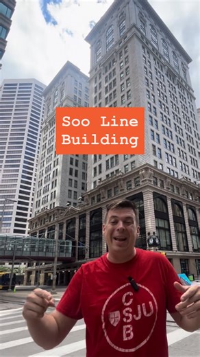 One Minute Tours on Instagram: "The Soo Line Railway Building, built 110 years ago, was once the tallest building in Minneapolis, standing at 19 stories tall. Back in the day, this building was the headquarters to First National Bank and the Soo Line Railway. This historic building has been home to urban apartments since 2013 @soolineapartments. Brought to you by @nmdp_org. #oneminutetours #minnesota #soolinerailroad"