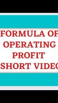 operating Profit Calculation in final accounts
