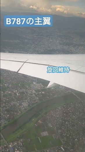 ✈B787の主翼 動いたら旋回した #b787 エルロン？フラッペロン？ #aileron #flap #flaperon #shorts #飛行機