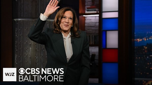 Former Vice President Kamala Harris appears on "The Late Show With Stephen Colbert"