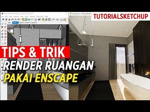Render Sketchup - Interior Kamar Mandi dengan Enscape 2.5.2
