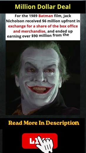 Jack Nicholson’s Batman Deal Was Insane