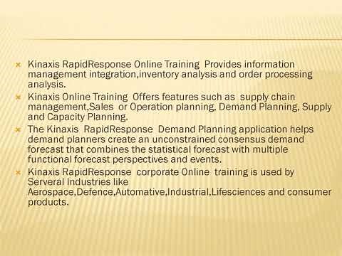 Kinaxis Rapid Response Online Training