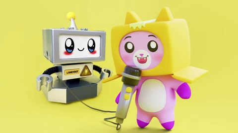 LankyBox LankyBot Mystery RC Mystery RC with Surprise Toys to Discover Inside, Officially Licensed LankyBox Merch