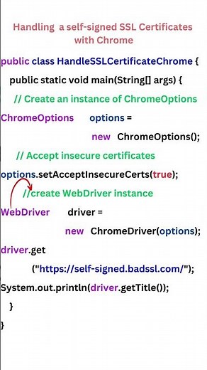 Handling a self-signed SSL Certificates with Chrome || Automation Testing || Selenium Java