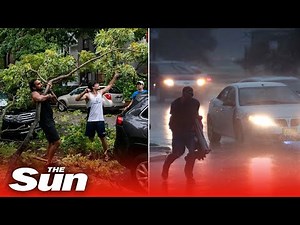 Derecho storm blasts Chicago & Iowa with destructive 100mph winds