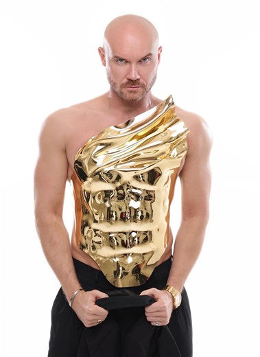 Gold Sculptural Men’s Corset – Futuristic Armor Chest Piece – Statement Fashion Bodywear - Etsy