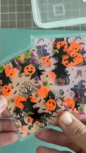 Shaker cards for Halloween ephemera with Fuse tool #papercrafting #halloweencrafts #diyjournal