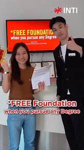 Enjoy *FREE Foundation when you progress to any Bachelor’s Degree at INTI. This is your chance to save big while pursuing world-class education. Various specialisations available: ✅ Business ✅ Computing & IT ✅ Engineering ✅ Media and Communication ✅ Art & Design ✅ Hospitality .. and many more! Don’t miss this incredible opportunity. Intake is now open. Register today! | INTI International University & Colleges
