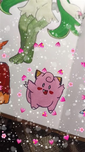 Clefairy drawing 🌸 cute Pokémon art #clefairy #cutepokemon #artist #ytshorts #pokemon #trend #fyp