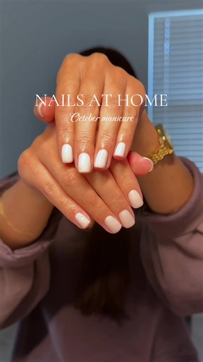 Milky White Nails Tutorial: Rubber Base At-Home Manicure
