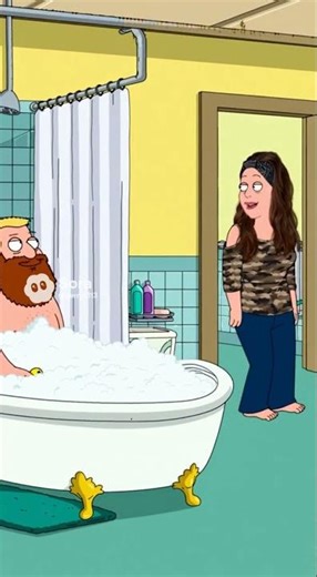 Taking a bubble bath with a rubber ducky