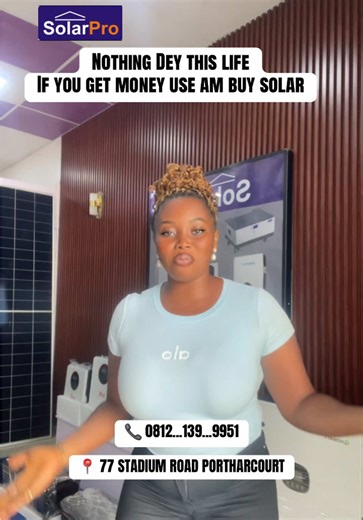 Stop spending money on fuel and living with unstable electricity. With solar power, you enjoy: ☀️ Reliable electricity ☀️ No more fuel expenses ☀️ Quiet and clean energy ☀️ Power even when the grid fails Let SolarPro Port Harcourt set up a solar system that keeps your home or business powered every day. 📩 Send us a DM today. 📞 Call/WhatsApp: 08121399951 📍 77 Stadium Road, Port Harcourt (by Trust Pension Building) #500kviews #solarpro #solarsystem #foryoupage #solar