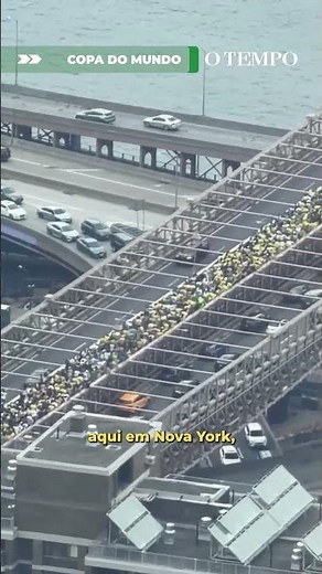 Brazilians take over Brooklyn Bridge to support the national team for the 2026 World Cup