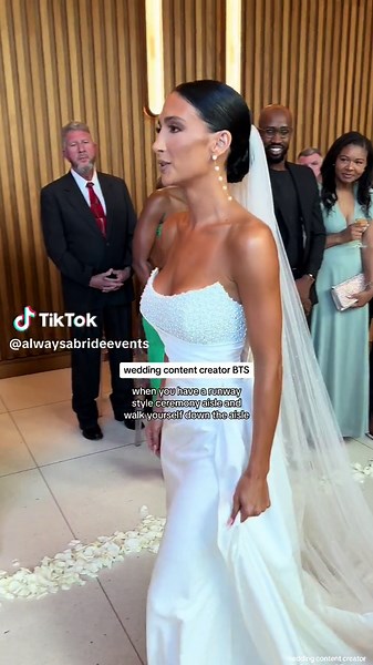 Runway Style Ceremony Aisle - Luxury Wedding Content Creator