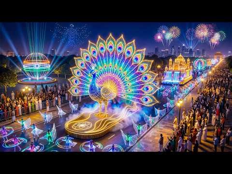 India Grand Light Carnival in New Delhi 2026 | Dazzling Illuminated Street Parade 🎆🌟