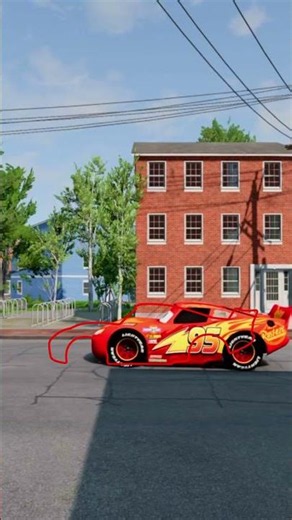 POV: 0.000001% LUCK TO CATCH MCQUEEN IN THE CITY! 🏙️🏎️ #Shorts #kachow