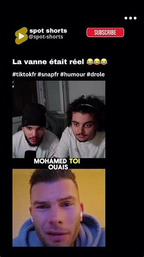 La vanne était reel 😂😂😂