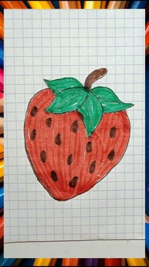 Relaxing and satisfying strawberry coloring 🍓🎨 ❤️ #Colorio #shorts #coloring #art#Colorio #rek