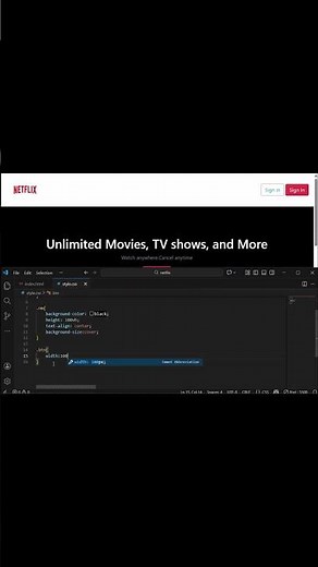 How to create a Netflix interface by using HTML and CSS. And this is a good responsive.