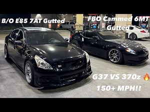 INSANE RACE🤯🤯🤯 G37 vs Cammed 370z! 150+ mph!! 😈👀
