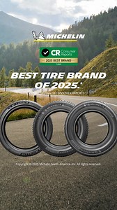 Under every confident driver is a tire they can trust. So why not trust the ones named Best Tire Brand of 2025? | Michelin