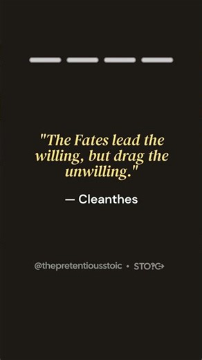 Cleanthes: The Willing vs The Dragged #Stoicism #History