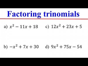 Factoring Quadratic Trinomials the EASY & FAST way │ Algebra