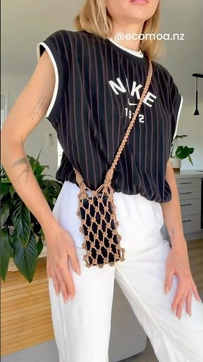 Beginner-Friendly Macramé Phone Bag🌿 the pattern on my YouTube channel✨#macrame #handmadebag #gift