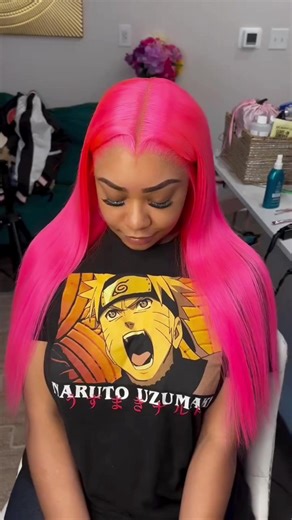🎀Pink Color Lace Front Wigs Human Hair Glueless Straight Lace Wig With Baby Hair Pre Plucked ➡️Bosfoze Hair Amazon Store 😘Welcome Guys and Remember to Follow Me #wig #pinkhair #lacewig #amazonhair #fyp