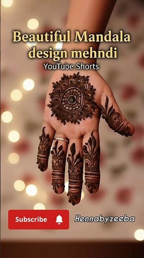 Easy mandala mehndi design #shorts