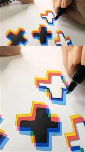 ポスカでグリッチの表現も簡単に描ける？ #shorts