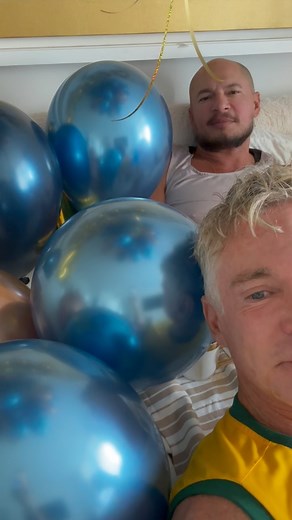 #ambushbirthdaywakeupcake I think we say “I love you” everyday.. and since the ambush happens every year, it may not be a total surprise 🤷‍♂️. BUT I want to show him how much joy,love and friendship he brings everyday. Starting the day with a 🎂 and 🎈 and celebrate his day might make me happier than he is 😆 | Sam Champion