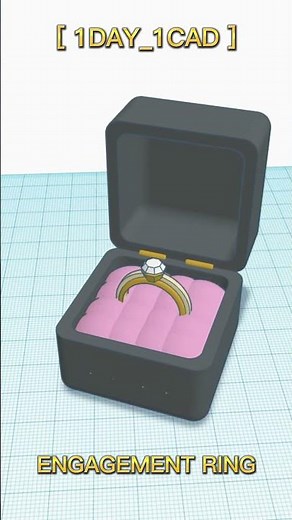 [1DAY_1CAD] ENGAGEMENT RING #shorts