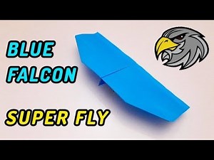 Blue Falcon Paper Airplane Super Fly
