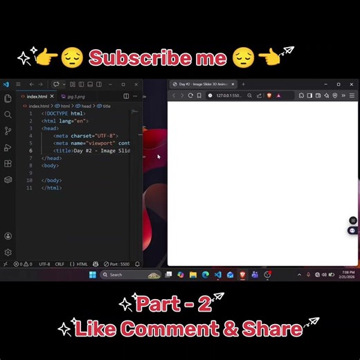 IMAGE SLIDER WITH THE HTML CSS AND JAVASCRIPT PROJECT PART - 2