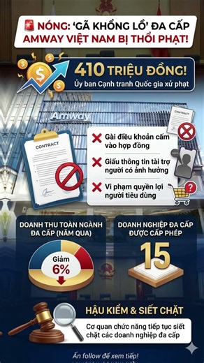 AMWAY VIỆT NAM BỊ PHẠT 410 TRIỆU! |#113Elight #news