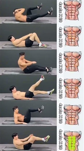 Here's a set of abdominal core exercises to share with you.