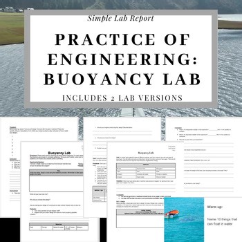 Buoyancy Lab: Engineering a Boat Lab Report & PowerPoint or Google Slides