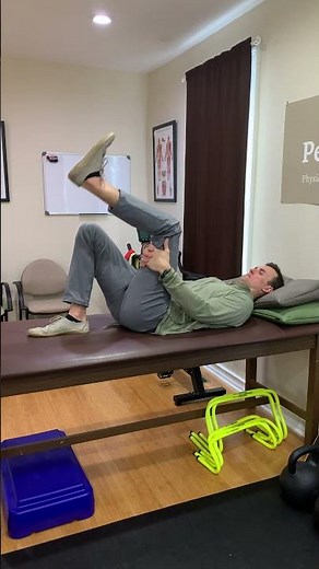 Supine dynamic hamstring stretch