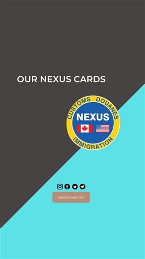 Eddy | Travel Inspiration 🇨🇦 | WE JUST GOT OUR NEXUS CARDS! 🇨🇦✈️ Nexus is a trusted traveler program that allows faster border crossings, TSA PreCheck, and Global Entry... | Instagram