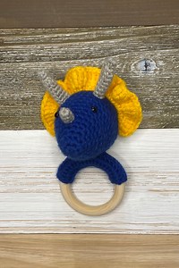 Triceratops Teething Ring Crochet Pattern - Etsy Canada