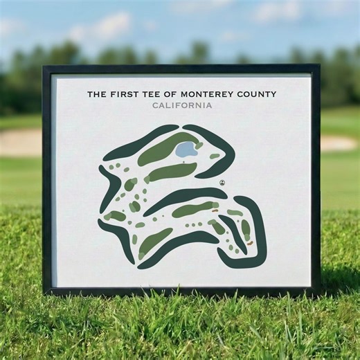 The First Tee of Monterey County, CA | Golf Course Map, Golf Map, Golfer Gift for Him, Scorecard, Golfer Boyfriend Gift, Art Print Decor - Etsy