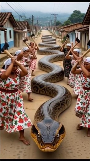 The mystery of the giant snake's belly revealed? #funny #comedy #shorts