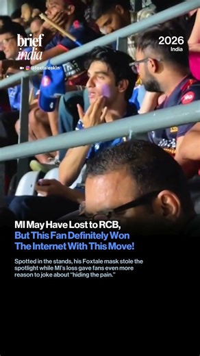 Purple Mask, Viral Moment: MI Fan Steals Spotlight During MI vs RCB Clash.