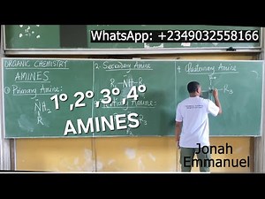Amines: Primary, Secondary, Tertiary and Quarternary Amines and How to Identify them.