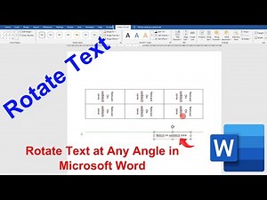 How to Rotate Text at Any Angle in Microsoft Word